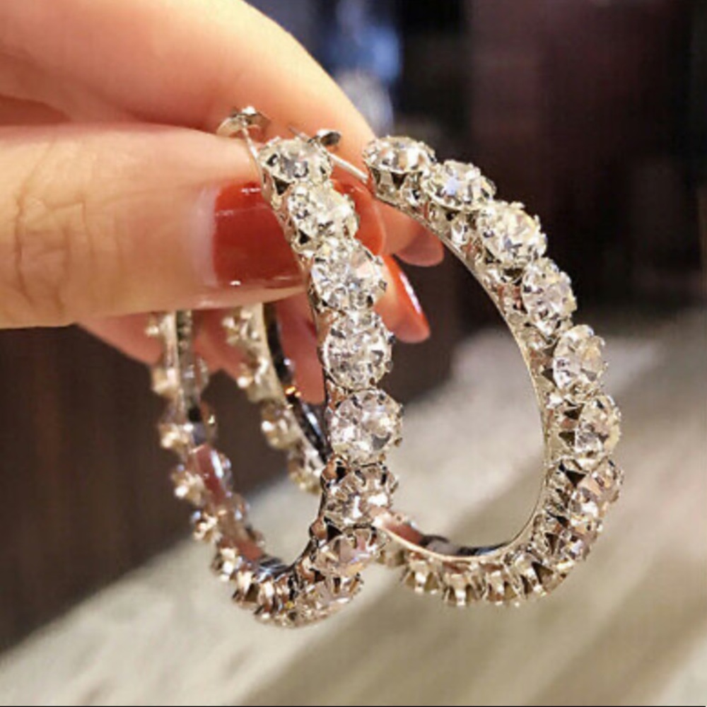 925 Silver Luxury Hoop Earrings